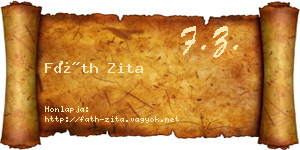 Fáth Zita névjegykártya