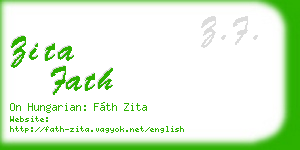 zita fath business card